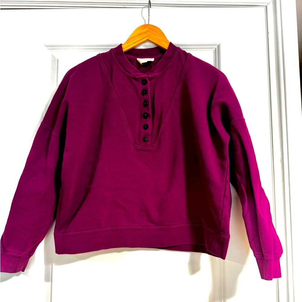 Sézane Fuschia Cotton Sweater